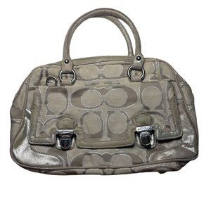 Coach Canvas Monogram with Gold Detail Purse